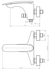 Смеситель для ванны WeltWasser WW MX ESSEN 603 WT