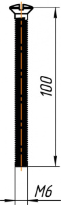 Винт для сифонов М6х100М6100 (Россия)