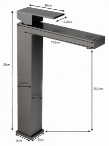 Смеситель для умывальника Filarete Fing FL6040BG