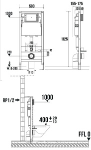 Комплект инсталляции 4 в 1 Terminus 31i50х112RХП