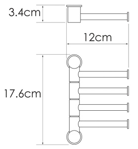 Держатель для полотенец Wasserkraft K-1054BLACK