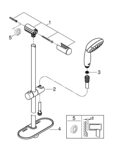 Душевой гарнитур Grohe Tempesta 100 27926001