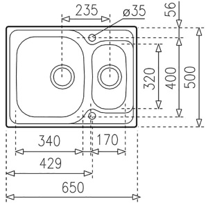 Кухонная мойка TEKA Universe 60 T-XP 1 1/2B