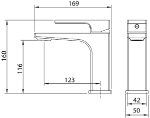 Смеситель для умывальника Grossman Pragma 510.K35.03.210
