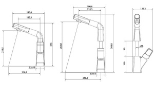 Смеситель для кухонной мойки Lemark Soul LM6008BR с выдвижным изливом