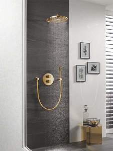 Верхний душ Grohe Rainshower 26066GL0 / 26066GN0, 31х31, холодный рассвет глянец