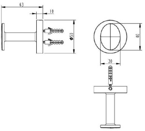 Крючок Grocenberg AC0061 графит